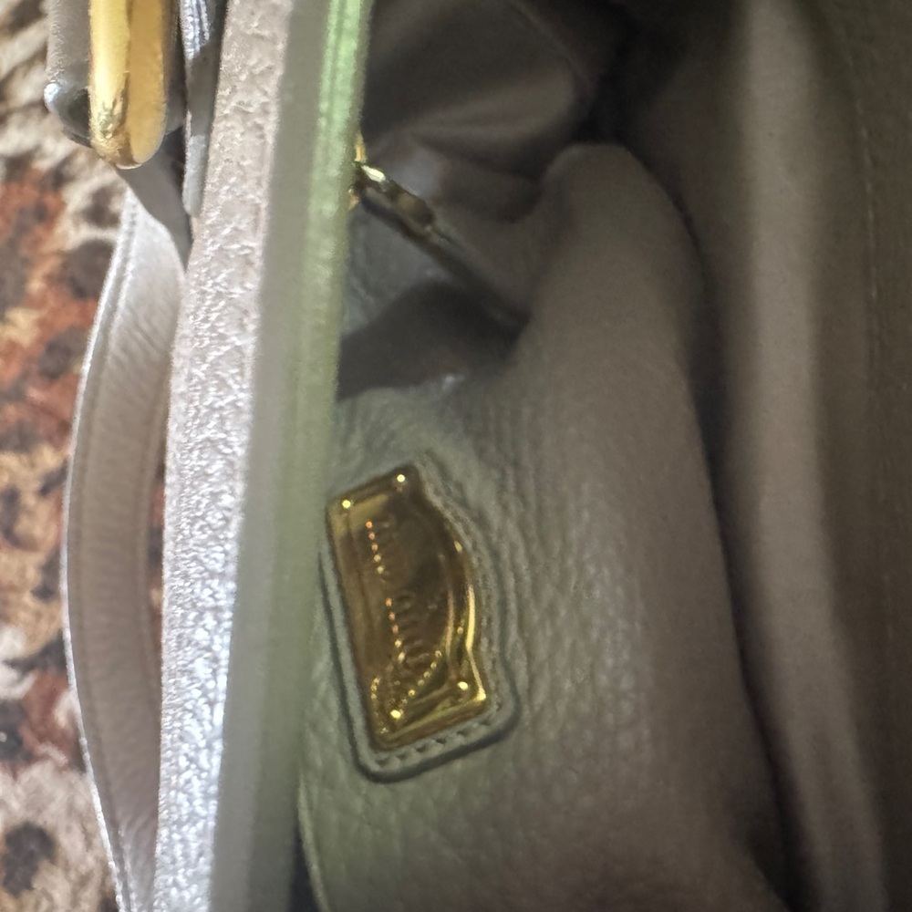 Miu Miu Gray Leather Shoulder Bag - Picture 5 of 12